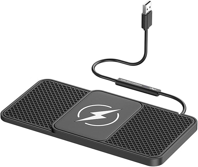 Wireless Car Phone Charger for Lexus NX200t/NX300/NX300h, Type C/USB 20W Fast Charging Pad, Non-Slip Charging Station for Travel Home Office Desk, Lightweight, USB