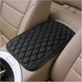 Car Center Console Cover, Scratch-Resistant Leather Vehicle Armrest Seat Storage Box Protector Cushion, Comfortable Automotive Interior Armrest Pad Mat, Universal Fit (Black)