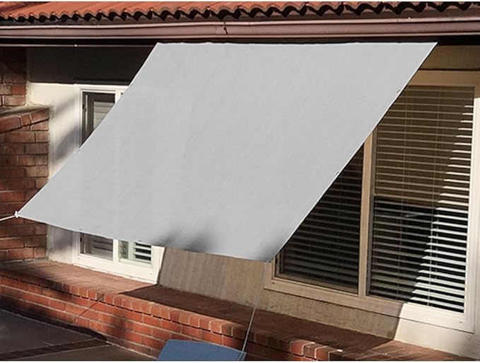 Alion Home Sun Shade Privacy Panel with Grommets and Hems on 4 Sides for Patio, Awning, Window, Pergola or Gazebo - Smoke Tan(14' X 6')