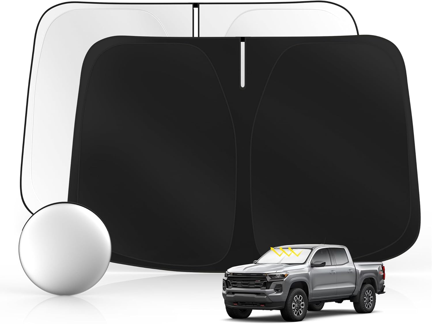 Windshield Sun Shade for Ch-evro-let Colorado 2023-2025 2026 Foldable Sunshade Custom Fit Front Window Car Interior Accessories Protector Blocks UV Rays