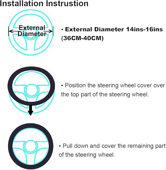 3Pcs/Set Pure Wool Fur Furry Steering Wheel Cover, Soft Fluffy Handbrake Cover Gear Shift Cover for Women Car SUV Truck Australia Sheepskin Accessories, Light Green