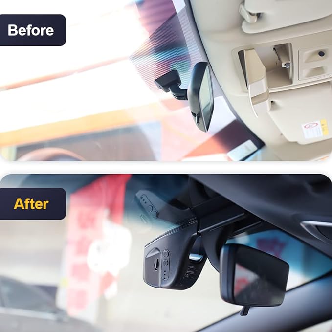 Fitcamx Front 2K+Rear 1080P Dash Cam, Universal Fit (Powered from OBD or Fuse Box), No Rearview Mirror Cover, Dual HD Video, WiFi & APP, Loop Recording, Gravity Sensor, Easy to Set, 64GB Card