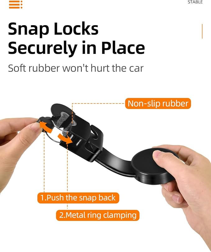1 Pack Headrest Hook for Car Seat Back with Magnetic Phone Holder, Multifunctional Car Seat Hooks for Purses and Bags Handbag Grocery Bag, Purse Hanger Car Organizers and Storage Accessories