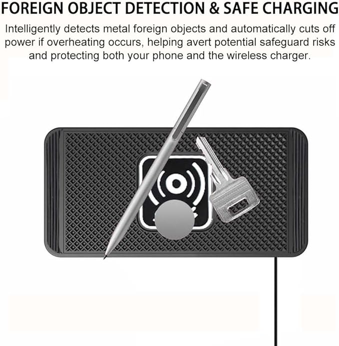 Wireless Car Charger Pad for Nissan Armada 2005-2026, Type-C/USB 15W Car Wireless Charger Non-Slip Cordless Charging Mat Car Accessories,A-30cm USB Interface