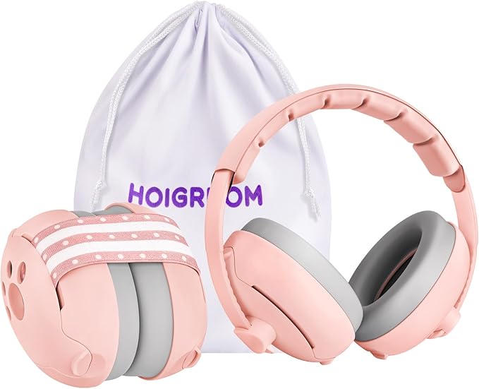 Baby Headphones for Noise, 2-in-1 Baby Ear Muffs Noise Protection for Ages 0-48 Months