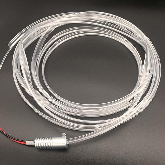 2mm 5meters Car Home LED Ambient Plastic Optic Fiber Light Source Kit Tool Free (5V USB,Red)