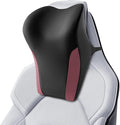 BEBAS Car Headrest Pillow, Ergonomic Neck Pillow with Memory Foam, Enlarged Surface for Head Neck Shoulder Support, Breathable Removeable Car Seat Pillow for Pain Relief (Black Red)