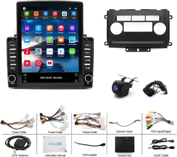 Car Stereo for Nissan Frontier/Xterra 2009 2010 2011 2012 2013 2014 GPS Navigation 2+32G for CarPlay Wireless Android Auto 9.7in Android Car Radio with Bluetooth WiFi FM/RDS SWC Mirror Link