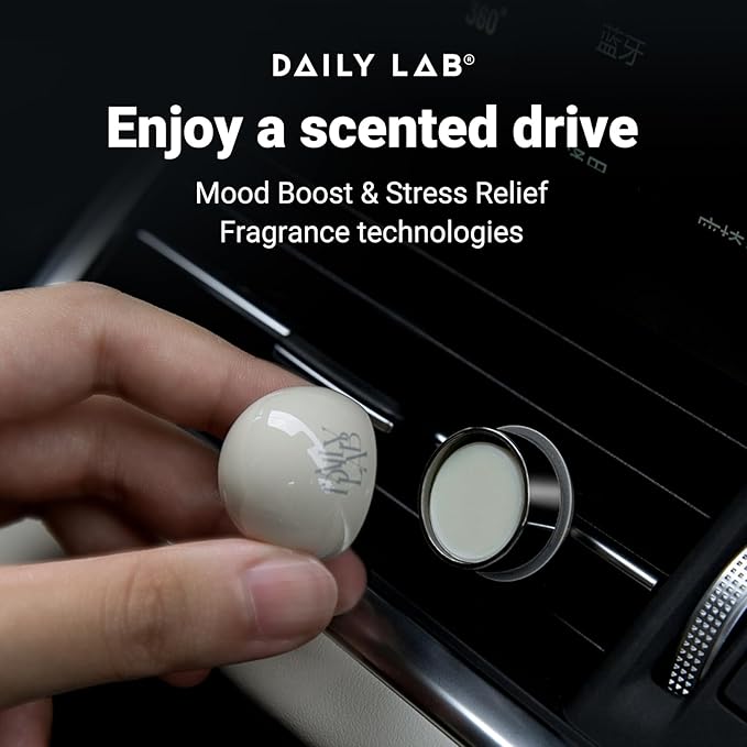 DAILY LAB Aroma Planet Car Perfume Air Freshener, 3 Scents Vent Clip, Luxe-in Accessories for Men Women, 45 Days Long-Lasting Car Scents