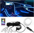 Zpana Car LED Interior Strip Light with APP Control, 16 Million Colors 5-in-1 RGB Sound Active Ambient Light with 236" Fiber Optic, Auto Inside Atmosphere Neon Light Strip, Universal for Vehicles