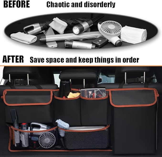 Car Trunk Organizer Hanging Backseat Storage Bag for 2000-2024 2025 Subaru Outback Forester Crosstrek Ascent Sport Limited Premium Base Touring XT SUV Accessories