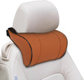 Car Neck Pillow with Memory Foam, Soft Comfortable Headrest Pillow for Driving, Ergonomic Design, Auto Seat Neck Support Pillows Head Rest Cushion with Breathable Leather Cover (Brown)