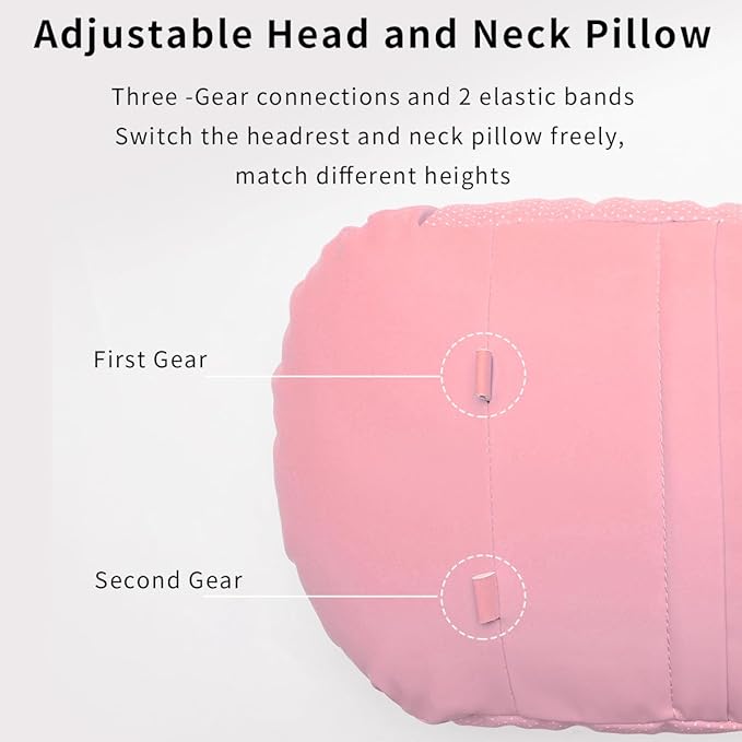 2 Pcs Car Headrest Neck Pillow for Driving,Premium Skin-Feeling Napa Leather Soft and Comfortable Headrest,Two Gears of Height Adjustment Car Seat Headrest Pillow Car Interior Accessories