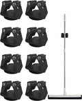 Magnetic Broom Mount, Mop Holder Magnetic No Drilling Magnetic Tool Holder Wall Mount for Garden Tool,Rack Rake,Shovel Handle,Garage,Kitchen,Laundry Tools Organizer-8 PCS/Gray
