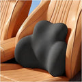 Car Lumbar Support Pillow for Maserati GranCabrio Folgore EV SUV 2025 Memory Foam Back Support Cushion Breathable Car Seat Lumbar Pad Accessories,Dark Gray