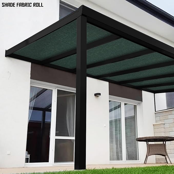 TANG Sun Shade Fabric Roll 8'x69' Shade Cloth for Garden Dark Green HDPE Mesh Shading Pergola Cover Replacement Canopy, 95% Blockage Sunshades for Outdoor Patio Backyard Plant