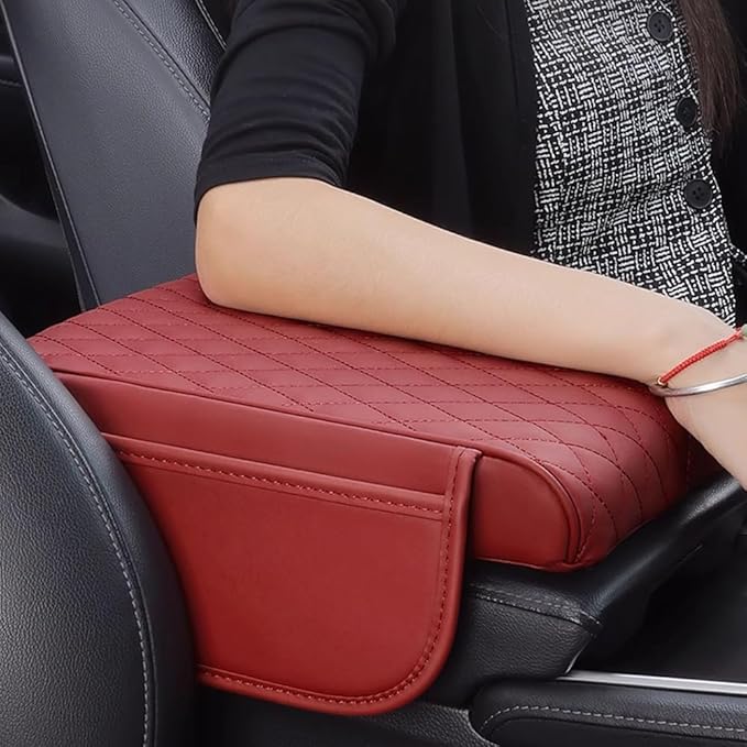 Car Armrest Cushion for Mazda CX-30 2019–2025 2026 DM,Multifunctional Car Armrest Heightening Pad,Car Center Console Cover,Waterproof Nappa Leather Arm Rest Protector,Black