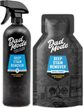 DadMode Laundry Stain Remover | 7-Enzyme Spray for Deep, Aged, Set-In Clothing Stains | Enzyme Booster Cleans Bodily Fluids, Oil, Wine, Turmeric | Sandalwood & Suede | 16oz Bottle + Refill Pouch