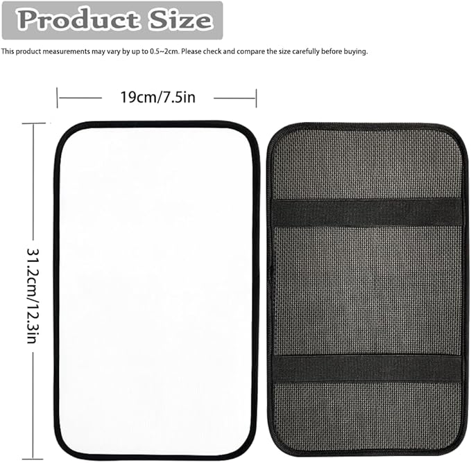 Shark Print Arm Rest Cover for Car Non Slip Car Center Console Cover Shark Car Interior Accessories Non Slip Armrest Cushion Protector Fit Most SUV Trucks Van Vehicle