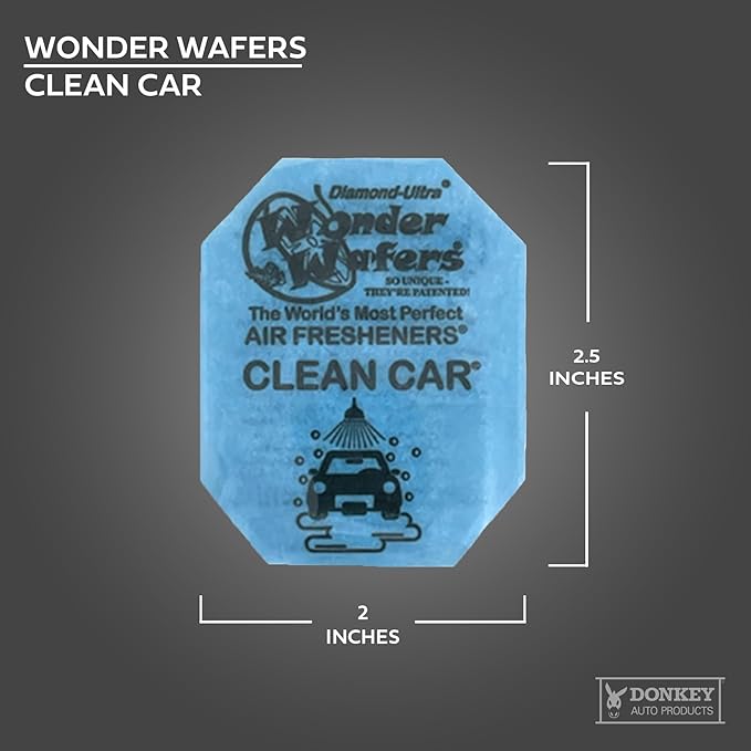Wonder Wafers - Diamond-Ultra Scented Car Air Fresheners - Individually Wrapped (15 Per Pack) (Clean Car)