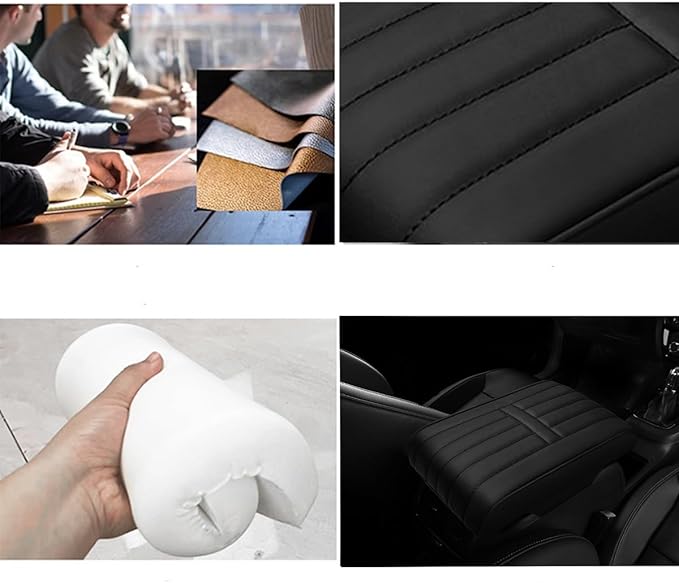 Car Armrest Pad for Porsche Macan 2014 2015 2016 2017 2018 2019 2020 2021 2022 2023 2024 Memory Cotton Armrest Box Pad Center Console Scratch Pad Box Cushion Protector,Grey