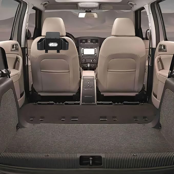 Ciieeo 4 in 1 Backseat Car Organizer with Cup Holder Tissue Box and Hooks Multifunctional Seat Back Storage Box for Road Trip Travel Accessories Universal Auto Headrest Holder