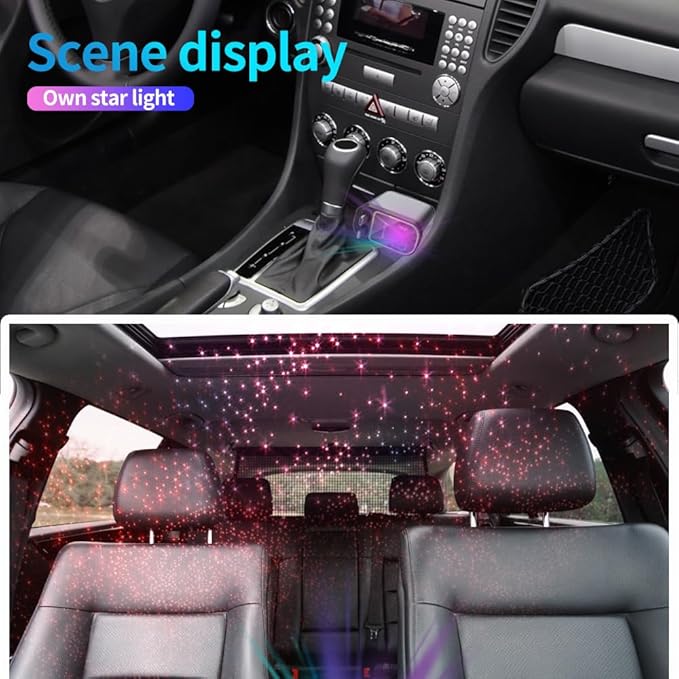 Starlight Retractable Car Charger Adapter for iPhone 17,4 in 1 Fast Charging Car Phone Charger,69W USB C Car Truck Accessories,Road Trip Essentials Gift for Men Women for iPhone 17/16/15/14/13,Galaxy