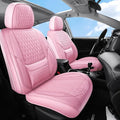 Car Seat Covers Full Set Custom Fit for Mercury Mountaineer 1997-2010 - Premium Faux Leather with Lumbar Support | Breathable, Waterproof, Anti-Slip, Durable (Pink,Full Set)