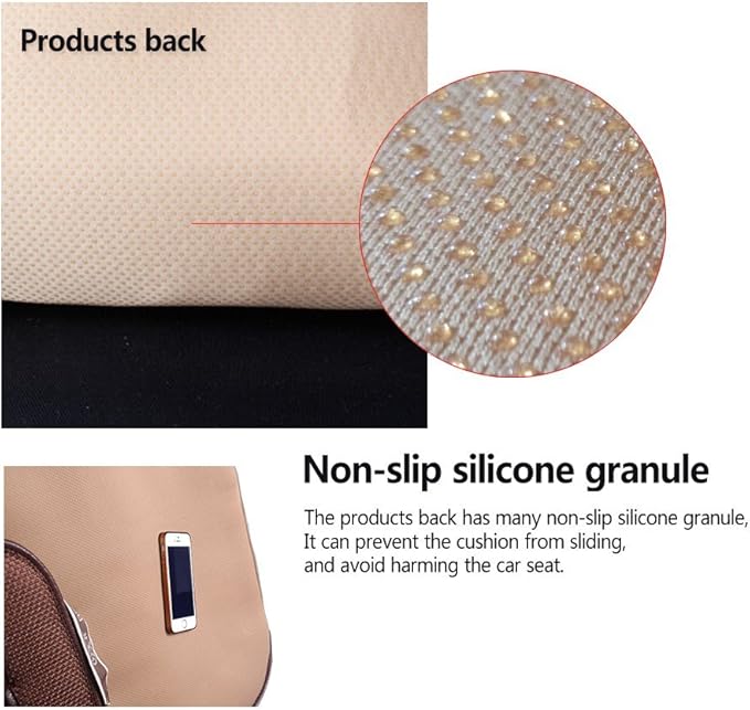 Suninbox Linen Seat Cover for Car,Bottom Seat Covers for Trucks,Car Seat Pad,Seat Cushion Breathable Ventilated Front Seat Only[Black]