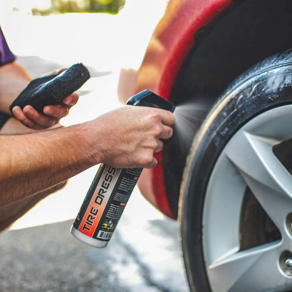 P&S Professional Detail Products Shine All Performance Dressing – High Gloss Tire & Trim Dressing – Water-Based, Interior/Exterior Use on Rubber, Vinyl & Leather – Pro Detail Finish 1 Gallon