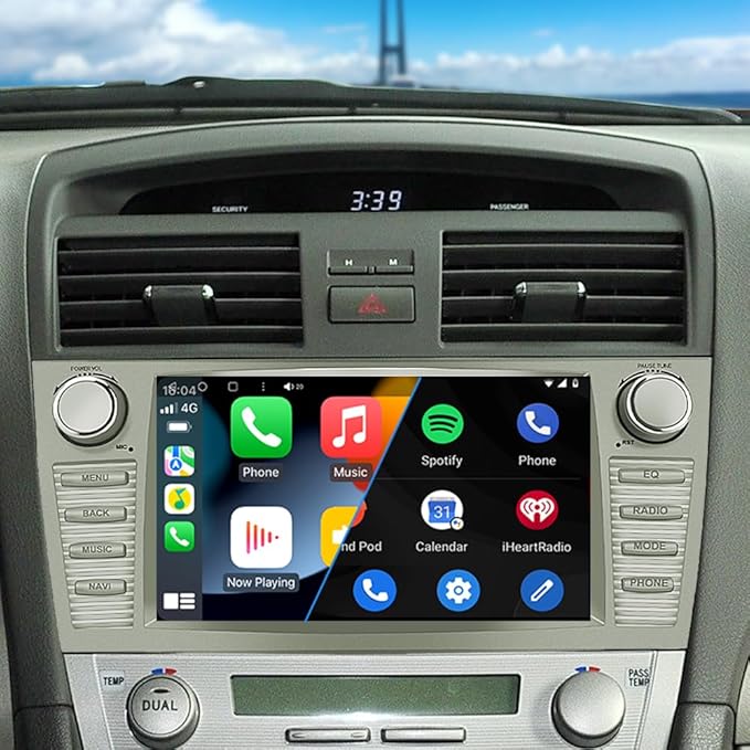 Car Radio Andriod 13 for Toyota Camry 2007-2011, 9 inch Touch Screen Original Car Style 2GB+32GB Head Unit with Wireless CarPlay Android auto Bluetooth WiFi SWC GPS
