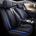 for Chevy Equinox Seat Covers 2005-2026, Full Coverage Customized Car Seat Covers, Premium Leather Waterproof Stain-Resistant Easy to Install (Standard 5 Seats, Black&Blue)
