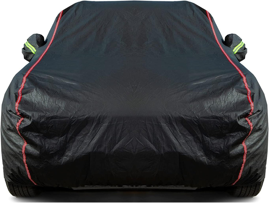 Breathable New Material, Waterproof Car Cover, Locks and Zipper Doors, Sunscreen Waterproof UV Prevention Snowproof Wind and Windproof,Suitable for Indoor Outdoor,for Sedan (197" to 208") B4