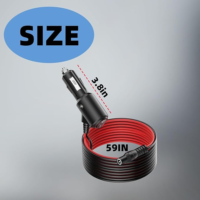 14V Car Charger Cable for NOCO Jump Starter Compatible with NOCO GB70 GB150 GB250+ GB251+ GB500 GB500+ Genius Boost Ultra Safe Lithium Jump Starter Battery Car Power Adapter Cord