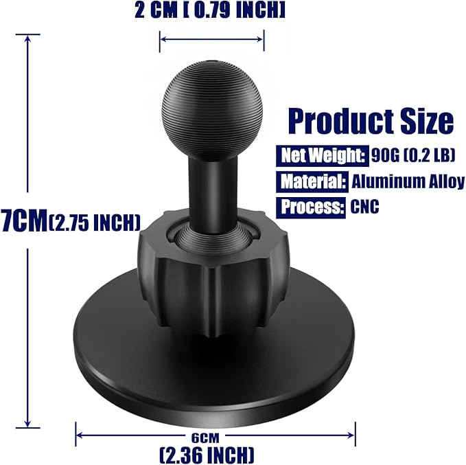 20mm Mganetic Mount for Magsafe, Phone Car Mount Accessory Magnetic Phone Mount Base Fits 20mm (0.78") Ball Socket