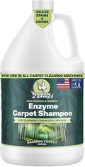 Sprinkle & Sweep: Enzyme Carpet Shampoo - 1 Gal, Deep Cleaning Pet Stain & Odor Remover, Dog Cat Mess-Urine-Accident Solution, All Machine Compatible