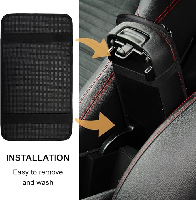 1pc Center Console Armrest Cover Pad 12.6x7.5 inch Sun Moon Star Neoprene Car Armrest Cushion Waterproof Armrests Seat Box Cover Protector for Universal Cars Vehicles SUVs