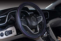 Mayco Bell Universal Standard Size Steering Wheel Cover Anti-Slip,Safety,Soft,Breathable,Durable,Full Surround,Comfortable Grip Microfiber Leather (14.5-15 inch,Black Purple)