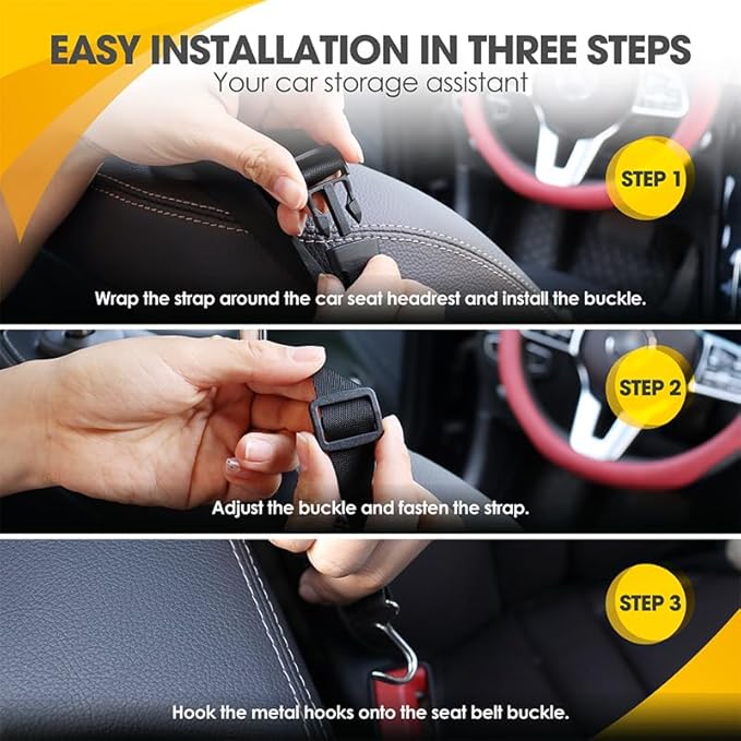 Color Diamond Car Handbag Holder Between Seats Bling Rhinestone Car Storage Bag Large Capacity Purse Phone Automotive Consoles Organizer Safe Barrier of Backseat Pet Kids…