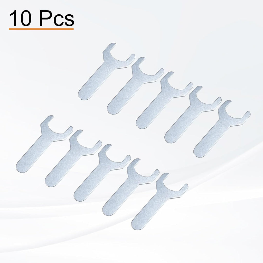 HARFINGTON 10pcs Small Wrench 22x70x1.5mm Metric U-Shaped Single Open Ended Spanner Super Thin Flat Head Galvanizing Wrench for Automotive Repair Furniture Assembly