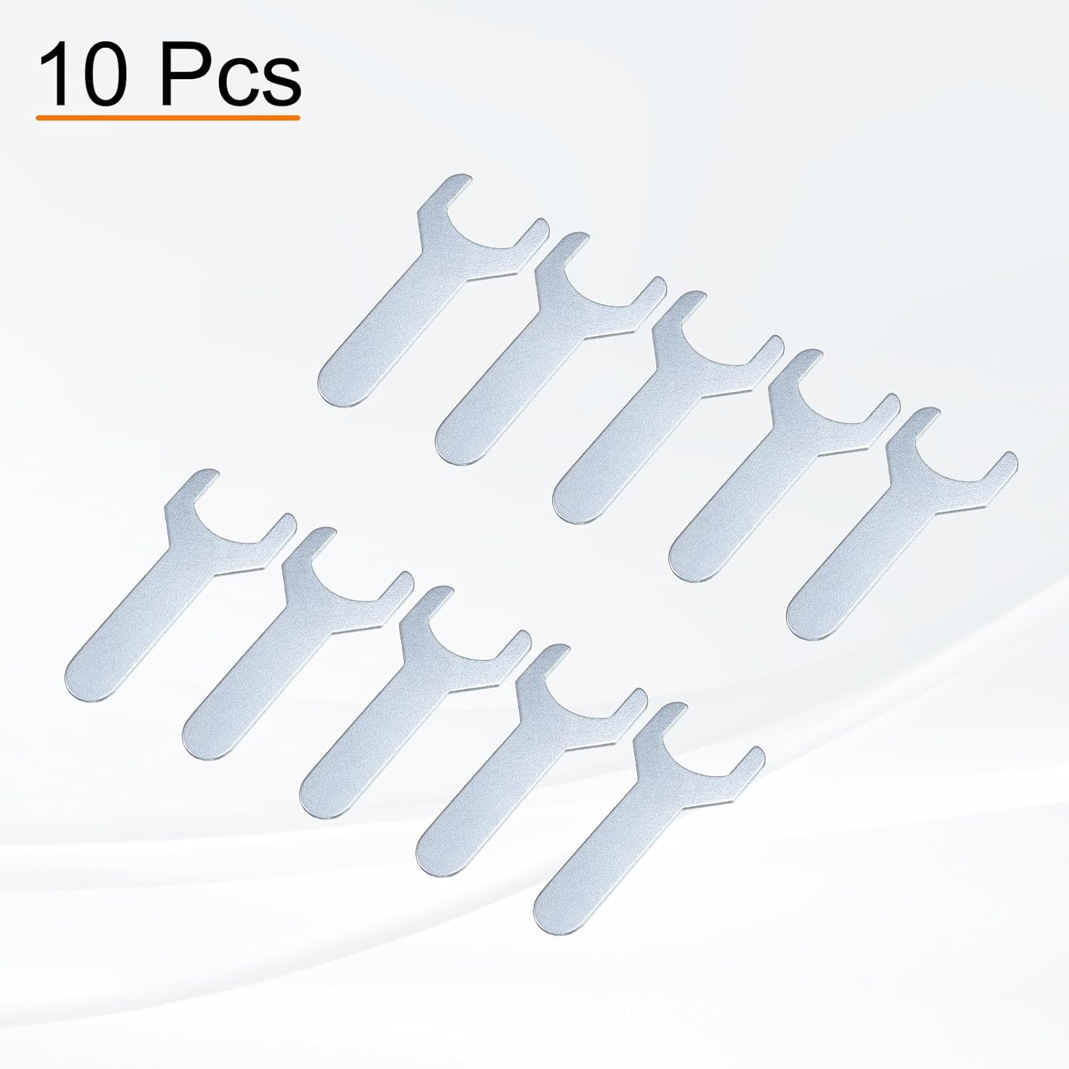 HARFINGTON 10pcs Small Wrench 22x70x1.5mm Metric U-Shaped Single Open Ended Spanner Super Thin Flat Head Galvanizing Wrench for Automotive Repair Furniture Assembly