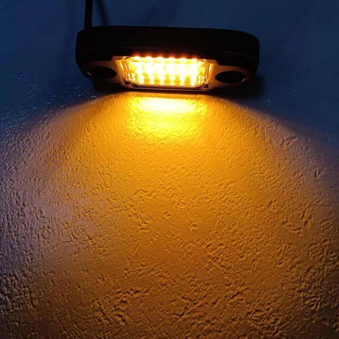 6Pods Yellow Rock Lights 24 LEDs Chips Neon Trail Rig Lamp Underglow LED Lighting Systems for Cars Trucks SUV ATV UTV