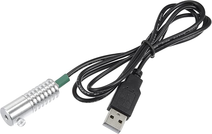 ACROPIX 3mm 0.12" 2W LED Aluminum Light Source Illuminator Decoration USB LED Light for Car DIY Green - Pack of 1