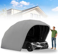 Heavy Duty Carport, Semi-Automatic Retractable Garage, Stainless Steel Folding Car Port, Portable Outdoor Car Tent, for Parking Lot, Yard, Garden, Grey, All Weather Proof, 5.5 * 2.5 * 2.3m