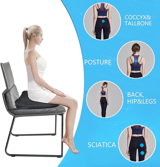 Adult Booster Seat for Car, 17"*17",4" Thick Car Seat for Short Drivers, Butt Cushion for Office Chairs, Car Seat Cushions for Driving