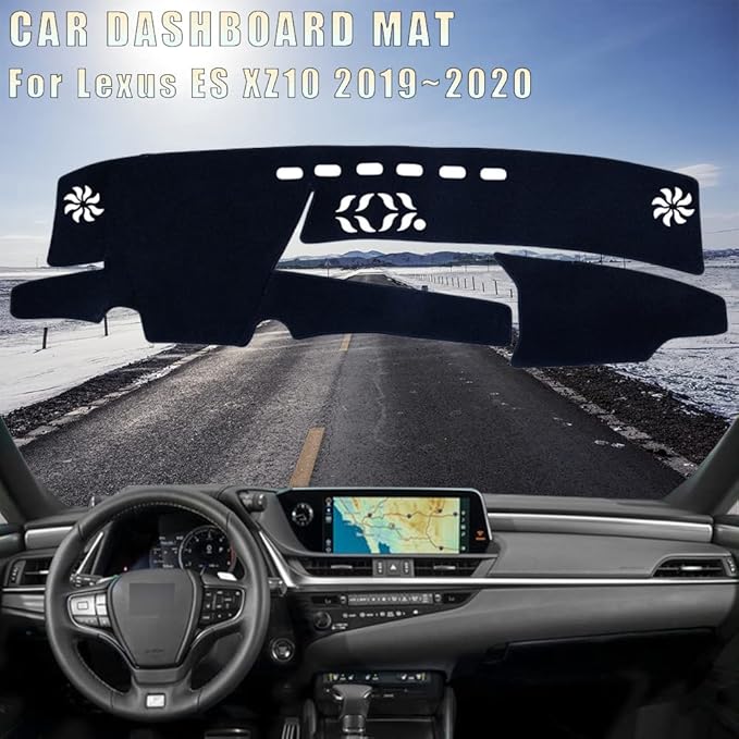 Flannel Dashboard Dash Cover Nonslip Car Dash Board Mat Compatible with Lexus ES ES300 ES330 ES350 ES300h 2019 2020 XZ10