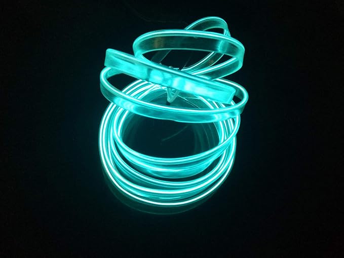 ABALDI El Wire Neon Light, Car Interior LED Lights for Xmas Halloween Christmas Car Interior Decoration(3m/9ft,Ice Blue)