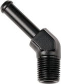 1/8 NPT Male to 1/4" Hose Barb Fitting Adapter 45 Degree Elbow Aluminum Black