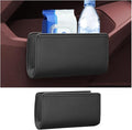 Car Seat Side Storage Pocket, Leather Hanging Foldable Multifunctional Vehicle Front Door Back Organizer Box, Waterproof Auto Interior Organizing Container, Universal fit(Black)