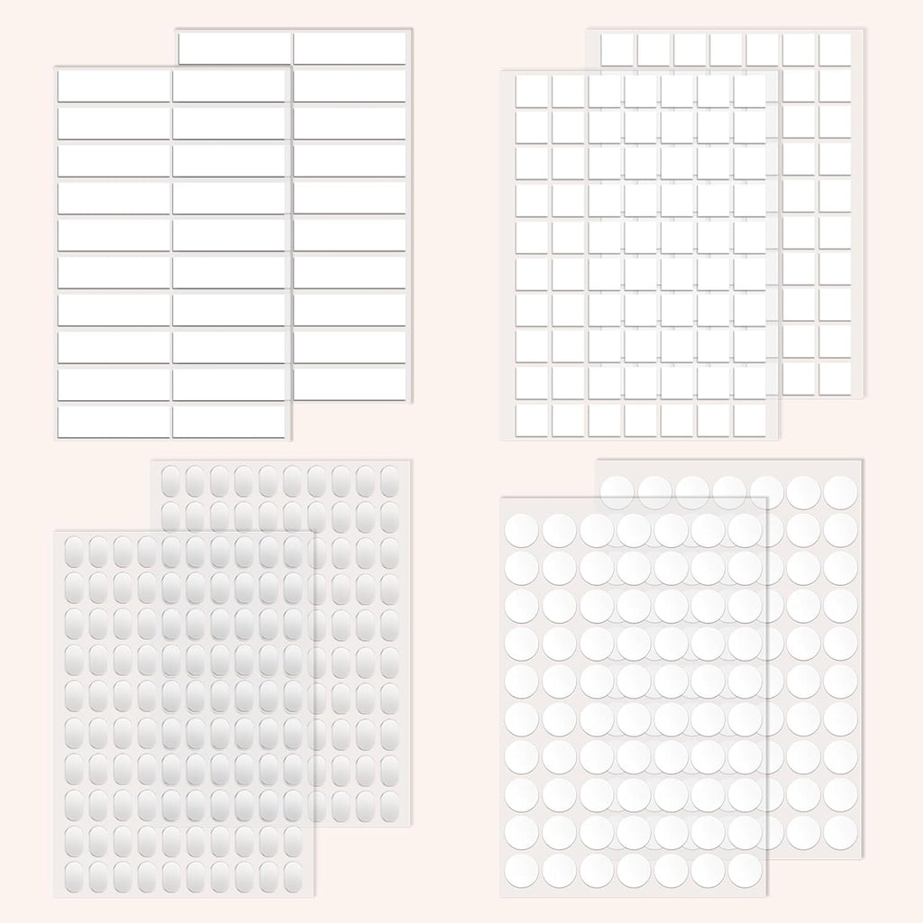 520pcs Double Sided Tape Wall Nano Sticky Dots Mounting Putty Two Sided Adhesive Strong Sticky Tack Multi-Shape Museum Putty No Traces - Crafts Poster Decoration Picture Hanging Crafting Party